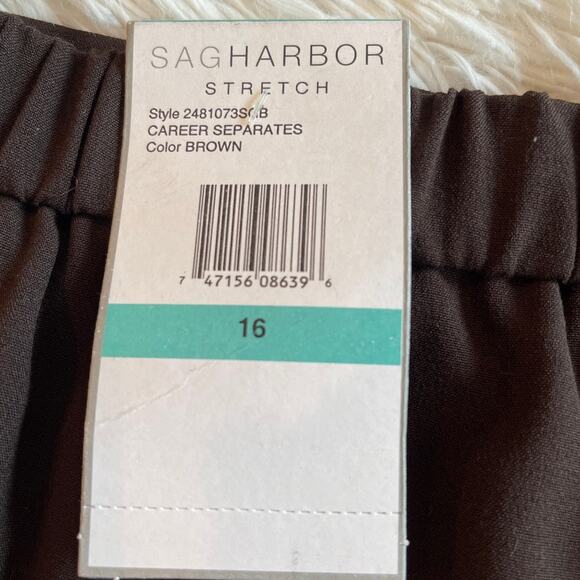 NWT SAGHARBOR Stretch Pants Women Sz 16 NWT - Picture 10 of 10